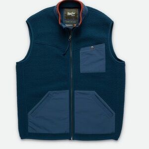 Howler Bros Mens Chisos Fleece Full Zip Vest Sz XXL Space Blue Outdoor Layers
